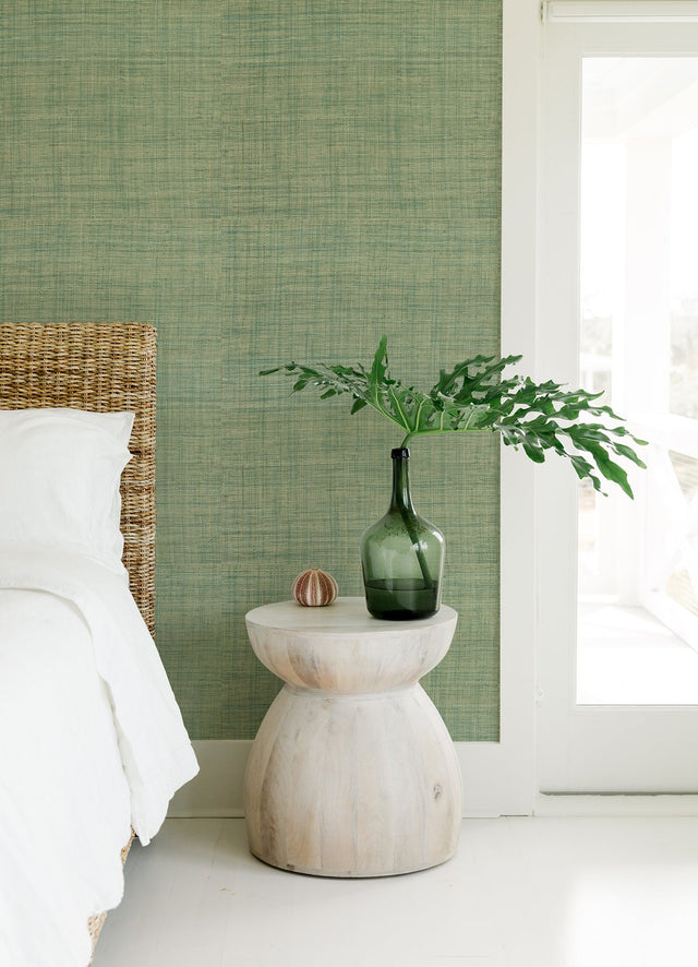 Cheng Jade Woven Grasscloth Wallpaper in Raffia Grasscloth Texture - A-Street Prints 2923-88016
