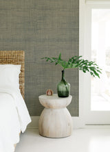 Cheng Light Grey Woven Grasscloth Wallpaper, Fabric & Woven Textures Farmhouse Style - A-Street Prints 2923-88017