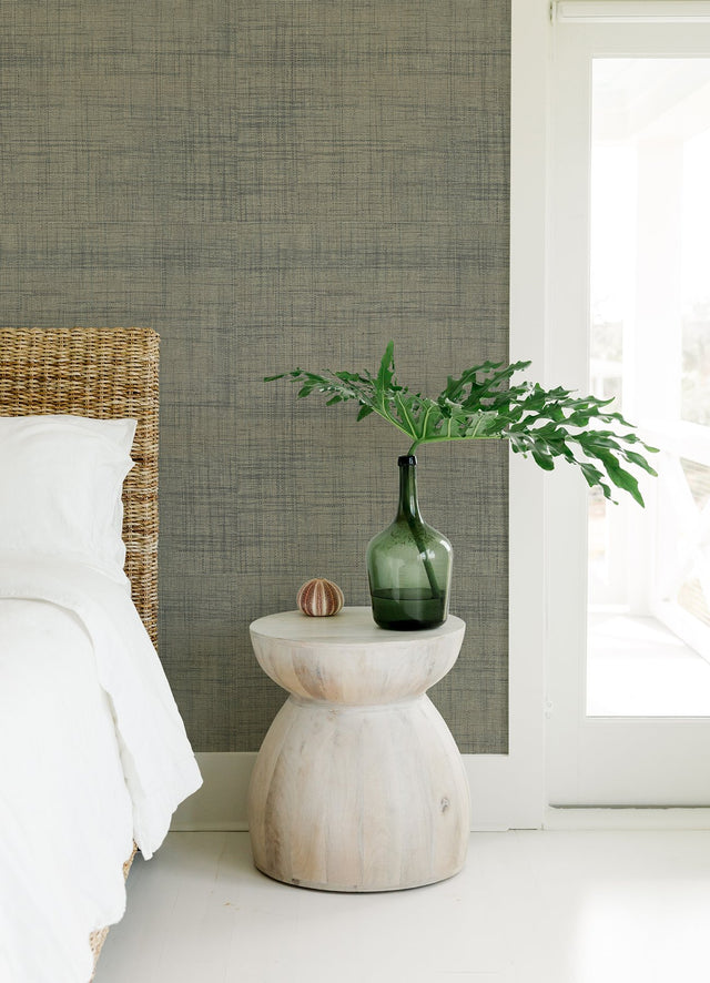 Cheng Light Grey Woven Grasscloth Wallpaper, Fabric & Woven Textures Farmhouse Style - A-Street Prints 2923-88017