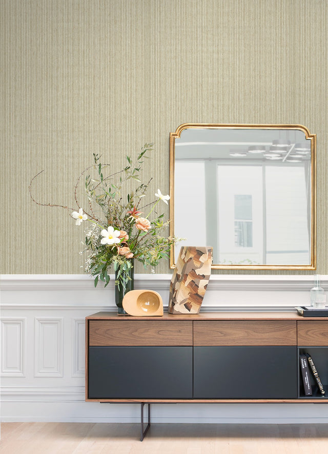 Liqin Taupe String Wallpaper with Fabric & Woven Textures Pattern, Coastal Graphics Style - A-Street Prints 2923-88028