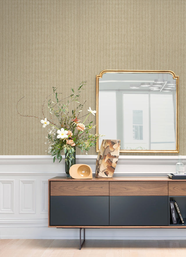 Liqin Light Brown String Wallpaper with Fabric & Woven Textures Coastal Style - A-Street Prints 2923-88031