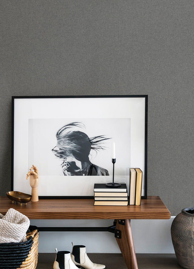 Jia Light Grey Wool Wallpaper with Fabric & Woven Texture - A-Street Prints 2923-88035
