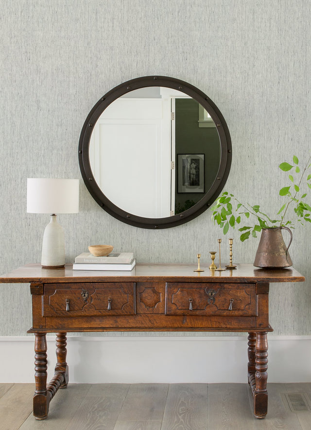 Lihua Off White String Wallpaper with Fabric & Woven Textures Farmhouse Style - A-Street Prints 2923-88038