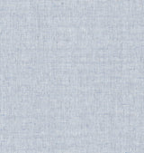 Lihua Blue String Linen Texture Wallpaper with Fabric & Woven Textures Pattern, Farmhouse Style - Brewster 2923-88040