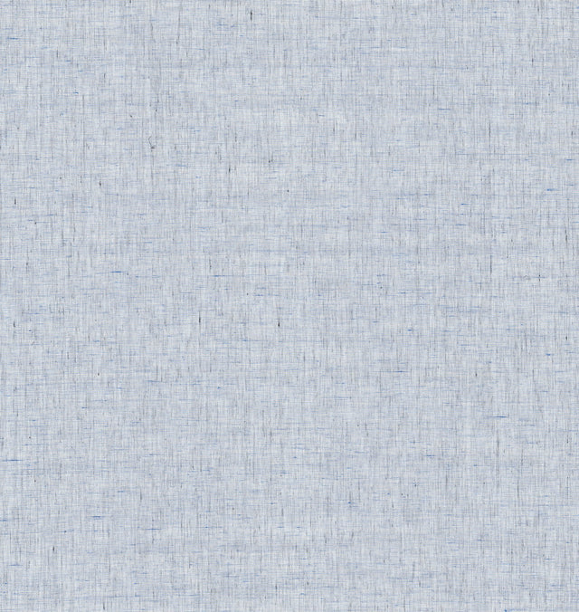 Lihua Blue String Linen Texture Wallpaper with Fabric & Woven Textures Pattern, Farmhouse Style - Brewster 2923-88040