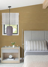 Zhilan Olive Grasscloth Wallpaper with Hand Weave Fabric Texture - A-Street Prints 2923-88045