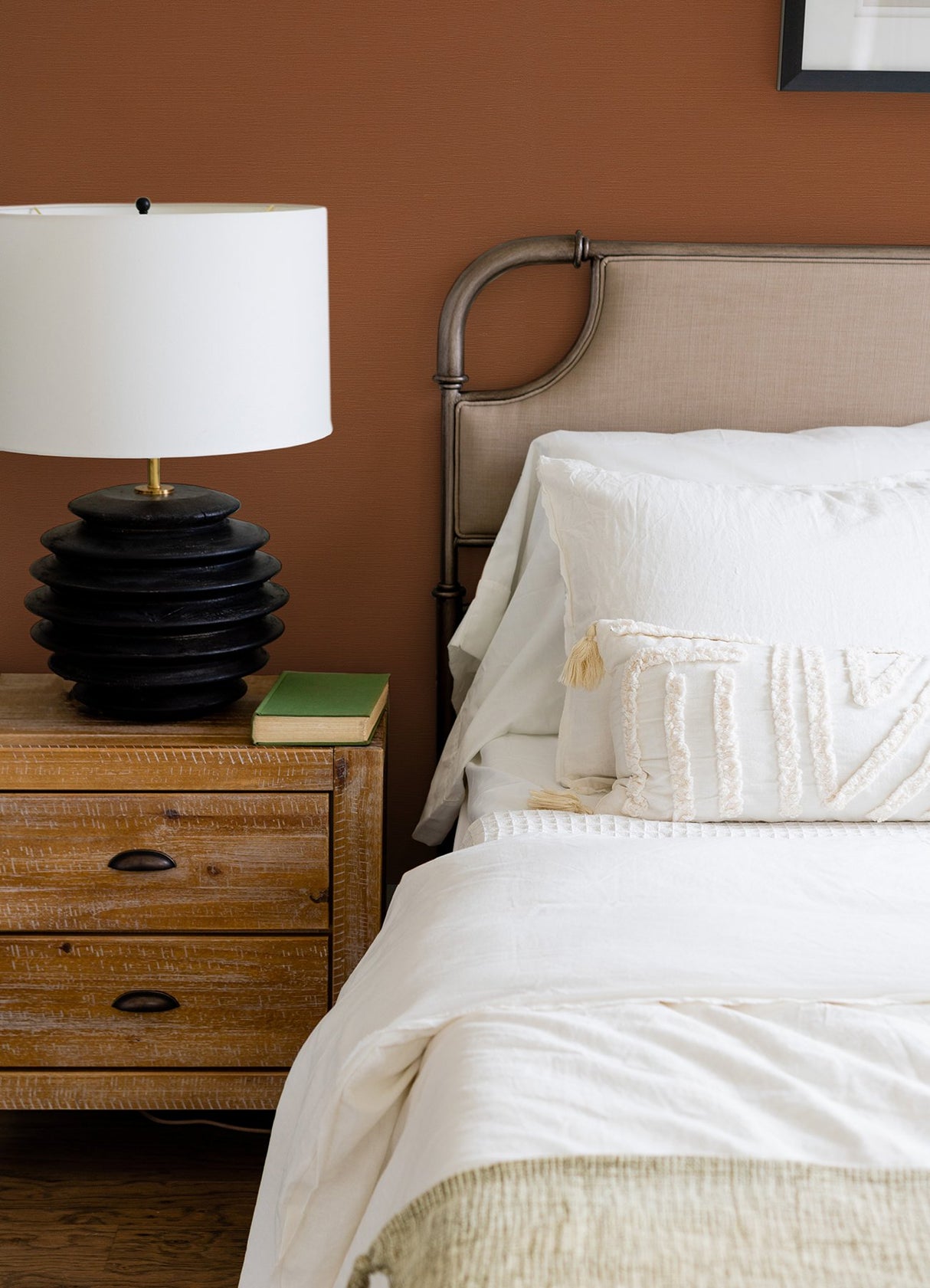 Yunri Burnt Sienna Sisal Grasscloth Wallpaper with Fabric & Woven Texture - A-Street Prints 2923-88057