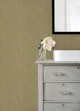 Meihui Sage Paper Weave Wallpaper with Farmhouse Striped Graphic Motif - A?Street Prints 2923-88063