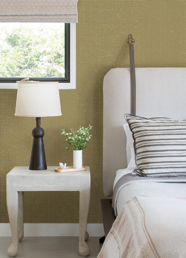 Daiyu Stone Cross Hatch Grey Paper Weave Grasscloth Wallpaper, Modern Graphics Style - A-Street Prints 2923-88064