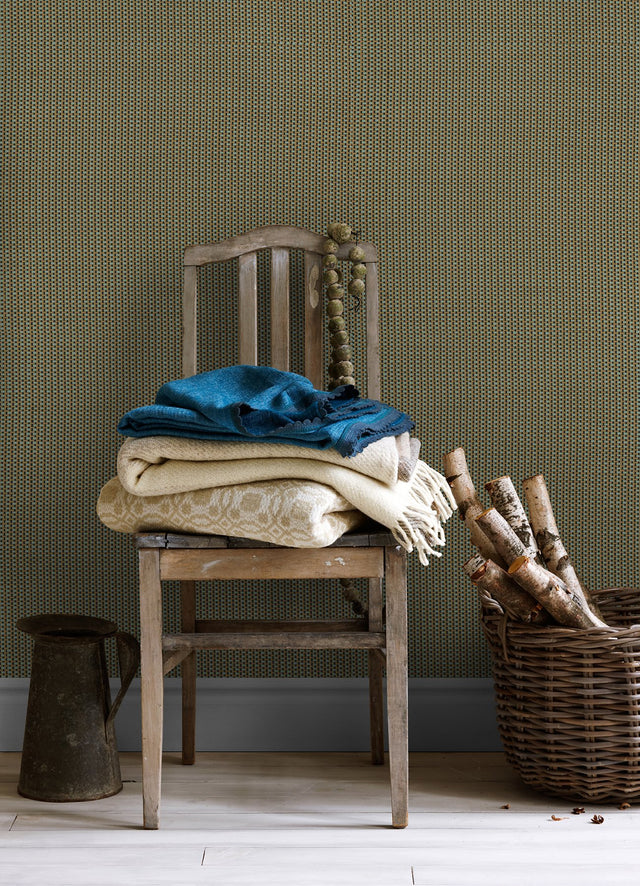 Ruolan Aqua Woven Wallpaper with Modern Geometric Paper Weave Grasscloth - A-Street Prints 2923-88065