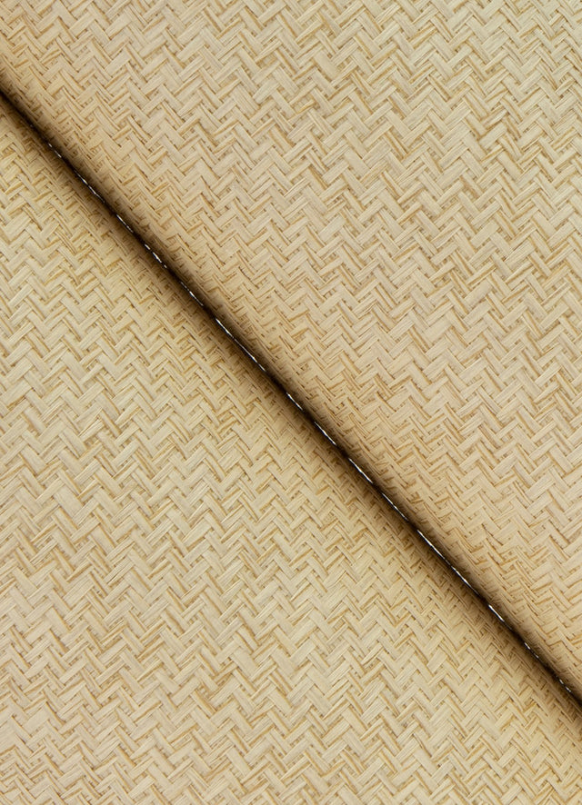 Xiulin Off White Zigzag Textured Grasscloth Wallpaper with Coastal Fabric & Woven Texture - A-Street Prints 2923-88068