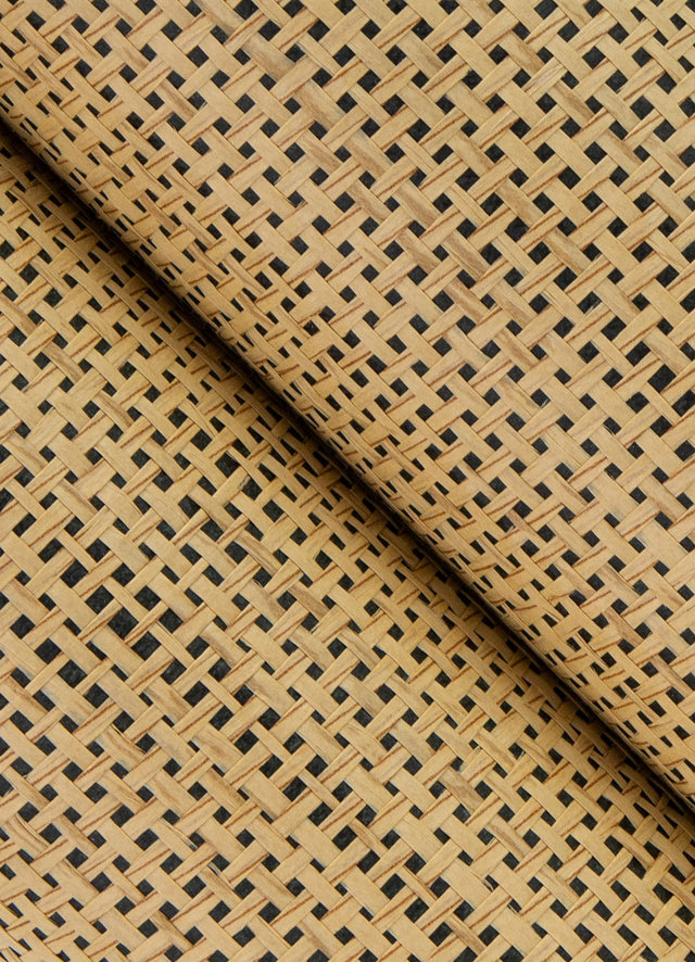 Cixi Neutral Basketweave Wallpaper with Modern Fabric & Woven Texture - A?Street Prints 2923-88069
