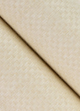 Peizhi Ivory Basketweave Wallpaper with Paper Weave Grasscloth Texture - Brewster 2923-88070