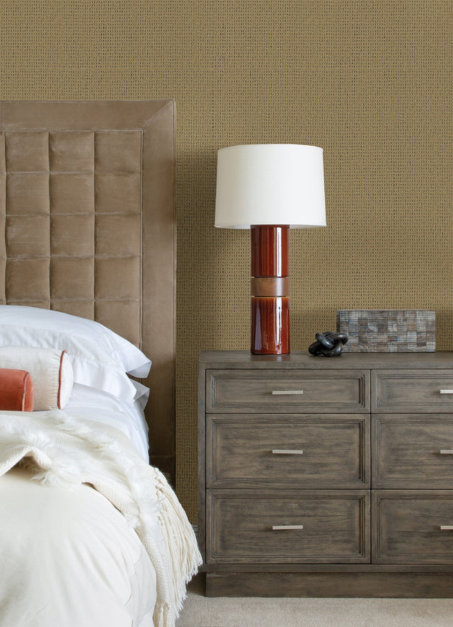 Ehuang Wheat Modern Basketweave Wallpaper with Textured Paper Weave Grasscloth - A-Street Prints 2923-88073