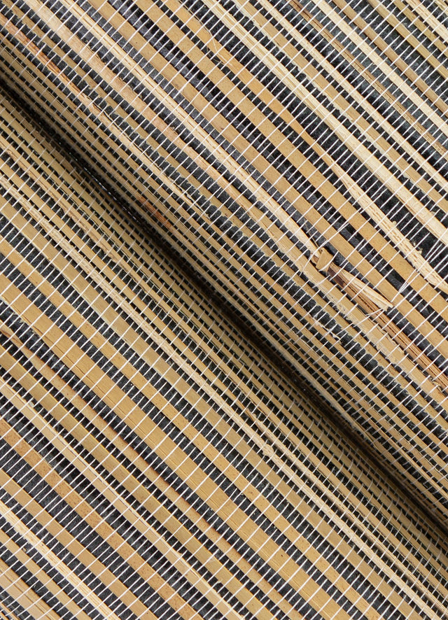 Anhui Black Grasscloth Wallpaper in Black with Fabric & Woven Texture, Modern Graphics - A-Street Prints 2923-89475