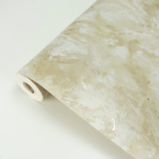Titania Gold Marble Texture Wallpaper with Metallic Abstract Stone Motif - Brewster 2927-00103