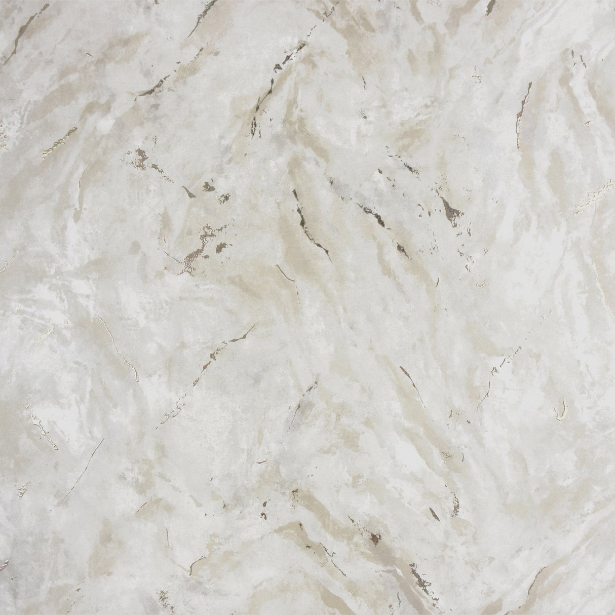 Titania Taupe Marble Texture Wallpaper with Metallic Stone Motif - Brewster 2927-00104