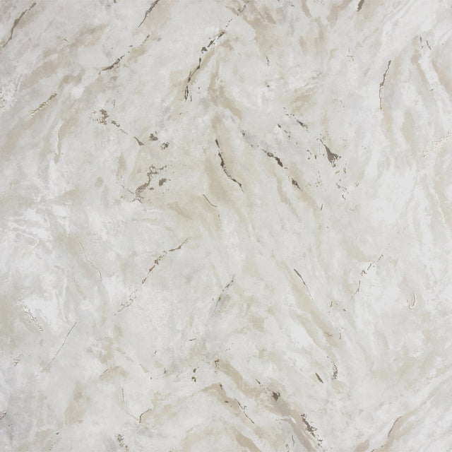 Titania Taupe Marble Texture Wallpaper with Metallic Stone Motif - Brewster 2927-00104