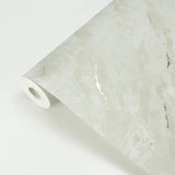Titania Taupe Marble Texture Wallpaper with Metallic Stone Motif - Brewster 2927-00104
