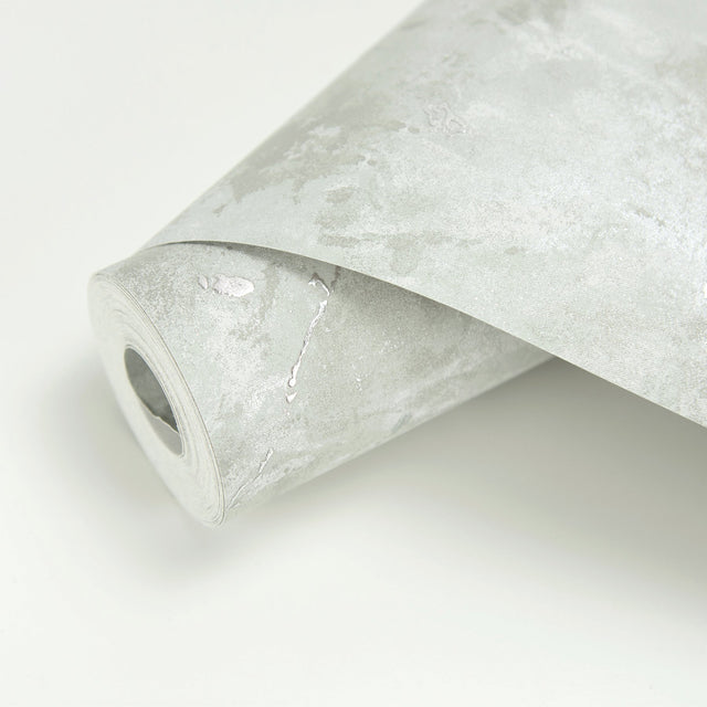 Titania Silver Marble Texture Wallpaper with Metallic Abstract Stone Motif - Brewster 2927-00106