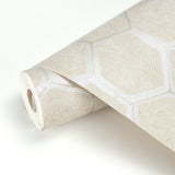 Starling Copper Honeycomb Wallpaper with Metallic Geometric Pattern - Brewster 2927-00405