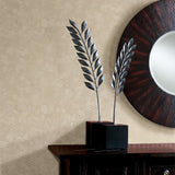 Luna Copper Distressed Chevron Wallpaper with Metallic Abstract Chevron Pattern - Brewster 2927-00603