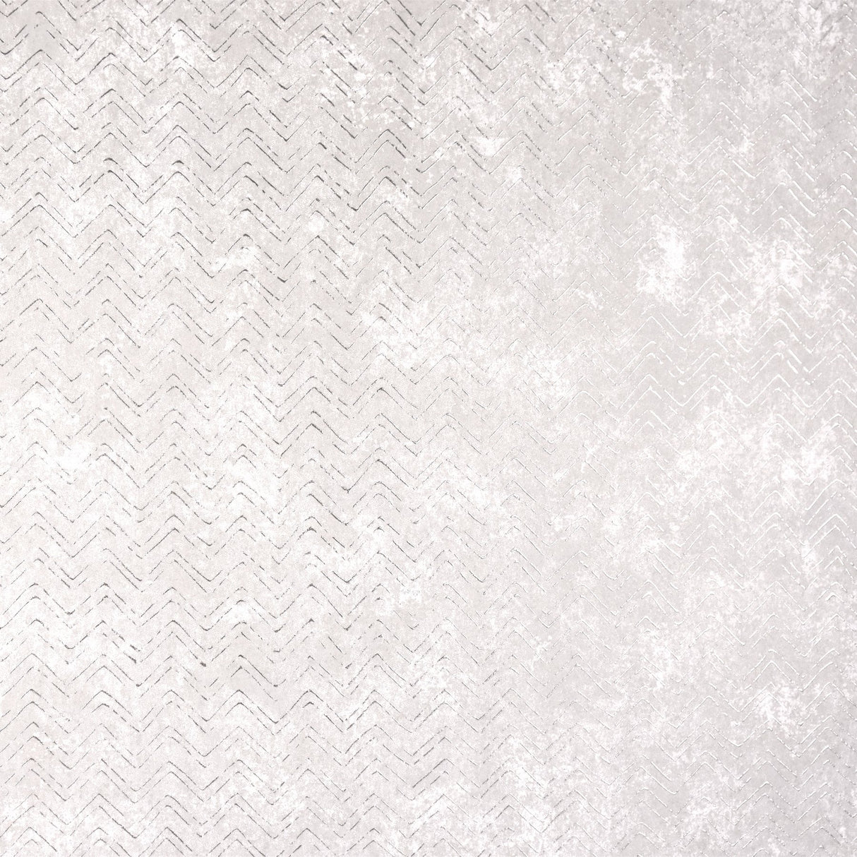 Luna Platinum Distressed Chevron Wallpaper with Metallic Effect - Brewster 2927-00604