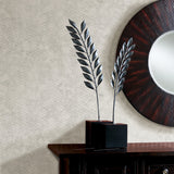Luna Platinum Distressed Chevron Wallpaper with Metallic Effect - Brewster 2927-00604