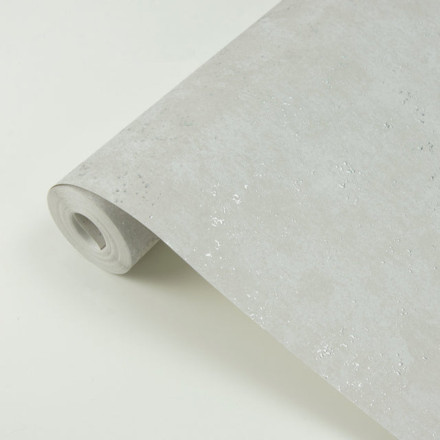 Drizzle Silver Speckle Wallpaper with Metallic Distressed Texture - Brewster 2927-00702