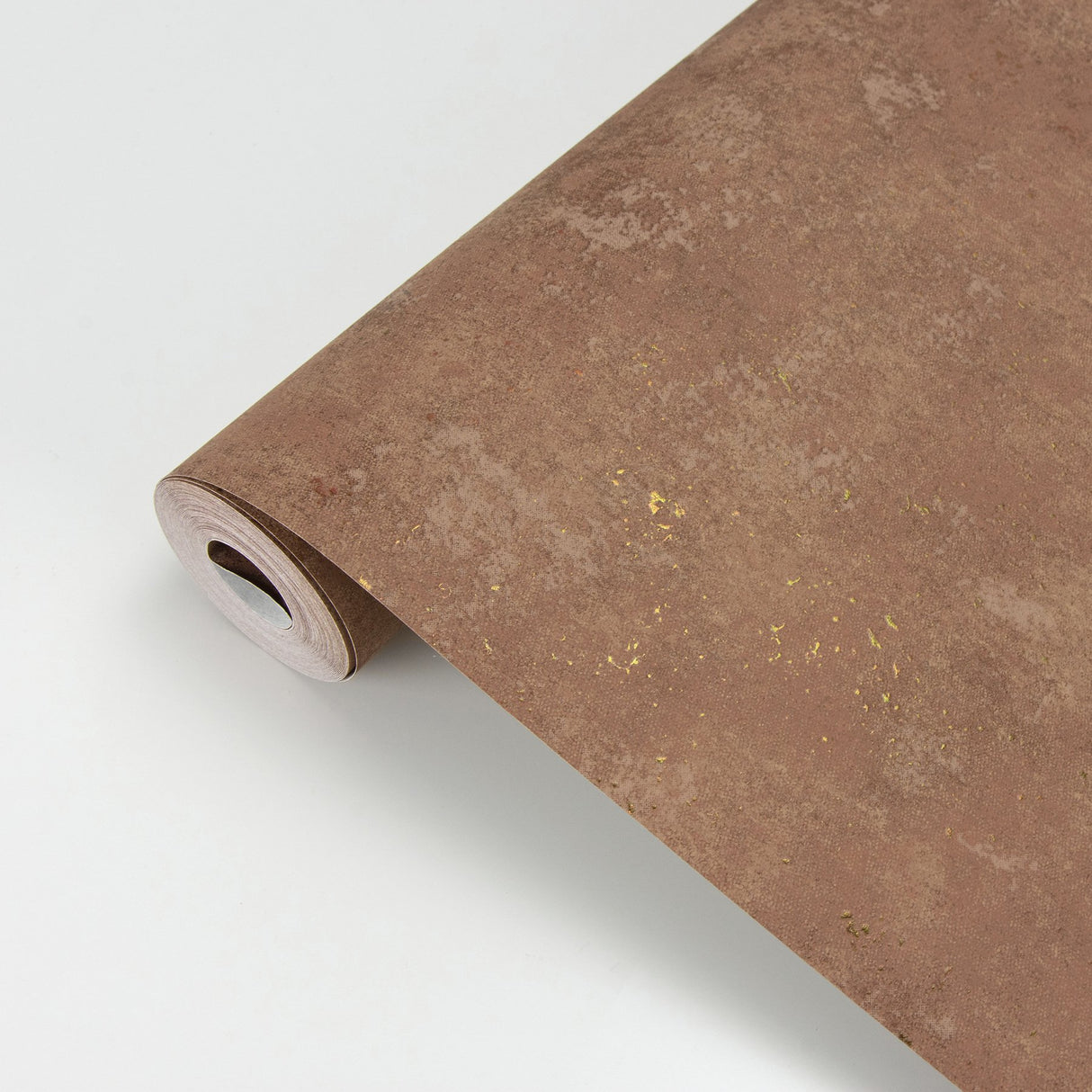 Drizzle Dark Red Speckle Wallpaper with Metallic Distressed Texture - Brewster 2927-00707