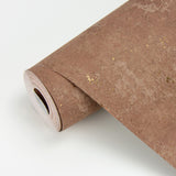 Drizzle Dark Red Speckle Wallpaper with Metallic Distressed Texture - Brewster 2927-00707