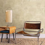 Portia Beige Distressed Texture Wallpaper with Metallic Abstract Industrial Style - Brewster 2927-10302