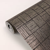 Glint Black Distressed Geometric Wallpaper with Metallic Glam Abstract Pattern - Brewster 2927-10501