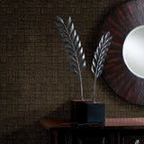 Glint Black Distressed Geometric Wallpaper with Metallic Glam Abstract Pattern - Brewster 2927-10501