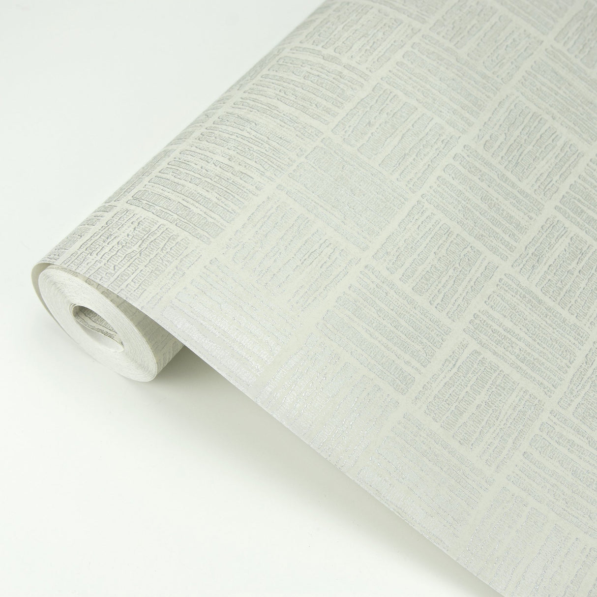 Glint Cream Distressed Geometric Wallpaper with Metallic Abstract Glam Style - Brewster 2927-10502