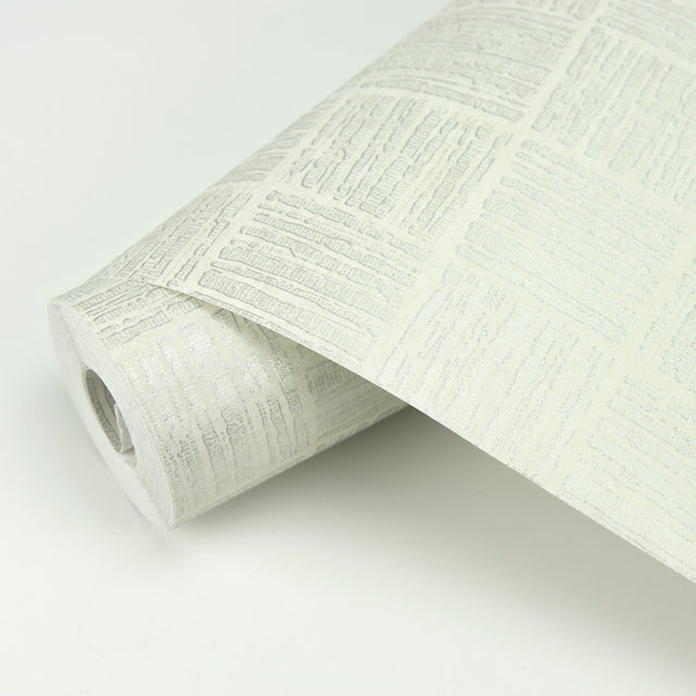 Glint Cream Distressed Geometric Wallpaper with Metallic Abstract Glam Style - Brewster 2927-10502