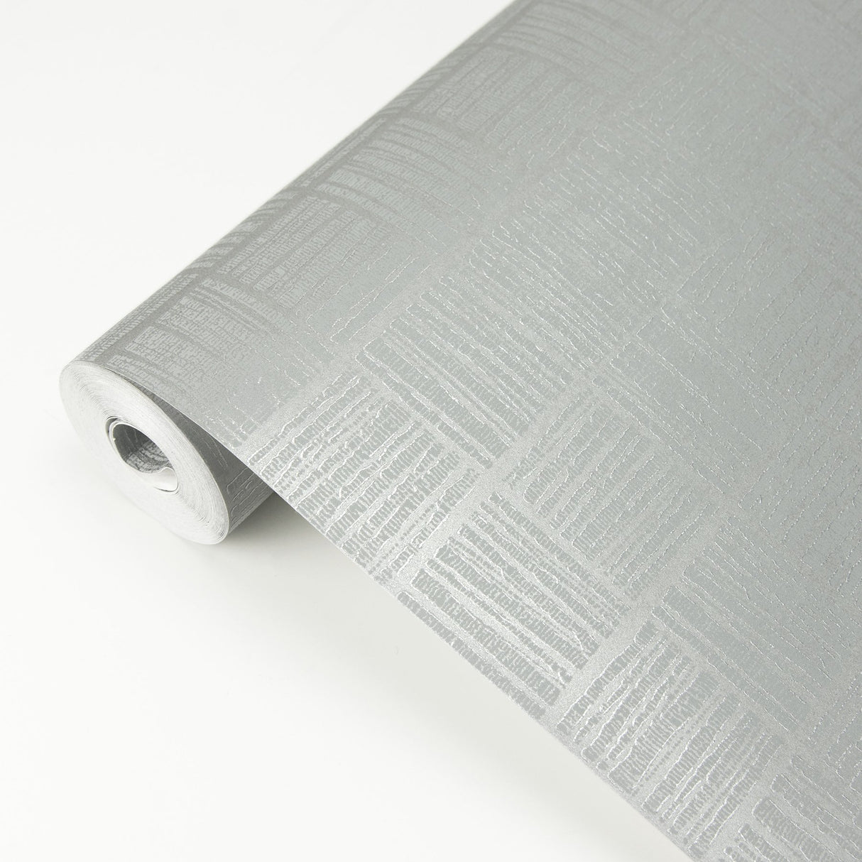 Glint Silver Distressed Geometric Wallpaper with Metallic Glam Abstract Pattern - Brewster 2927-10504