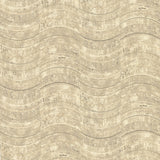 Hydra Taupe Geometric Wallpaper with Abstract Modern Wave Motif - Brewster 2927-10802