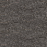 Hydra Dark Grey Geometric Wallpaper with Metallic Abstract Wave Pattern - Brewster 2927-10803