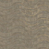 Hydra Light Grey Geometric Wallpaper with Metallic Abstract Wave - Brewster 2927-10804