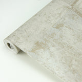 Vela Taupe Distressed Geometric Wallpaper with Metallic Abstract Geometric Pattern - Brewster 2927-10901