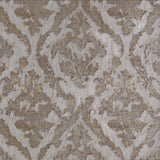 Lyra Bronze Damask Wallpaper with Metallic Glam Abstract Pattern - Brewster 2927-20102