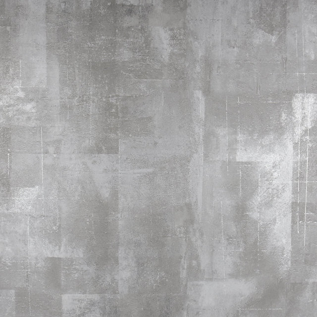 Ozone Silver Texture Wallpaper with Metallic Distressed Abstract Motif - Brewster 2927-20402