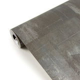 Ozone Charcoal Abstract Distressed Texture Wallpaper, Metallic Glam Non Woven - Brewster 2927-20403