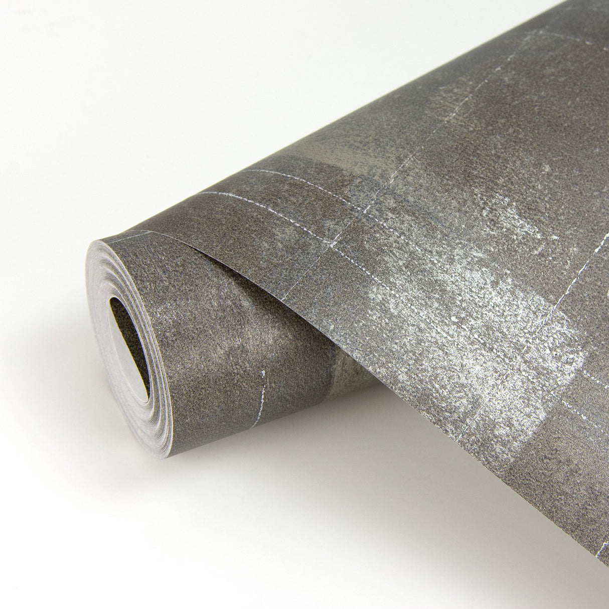 Ozone Charcoal Abstract Distressed Texture Wallpaper, Metallic Glam Non Woven - Brewster 2927-20403
