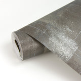Ozone Charcoal Abstract Distressed Texture Wallpaper, Metallic Glam Non Woven - Brewster 2927-20403