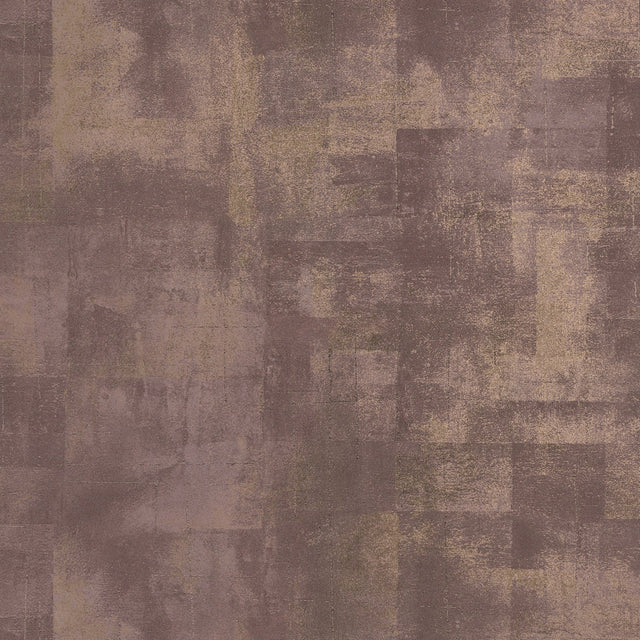 Ozone Brown Texture Wallpaper with Distressed Textures Glam Metallic Finish - Brewster 2927-20407