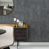 Ozone Teal Texture Wallpaper with Glam Abstract Distressed Textures - Brewster 2927-20408