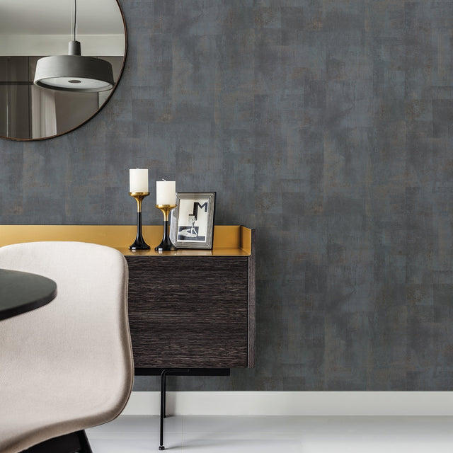 Ozone Teal Texture Wallpaper with Glam Abstract Distressed Textures - Brewster 2927-20408