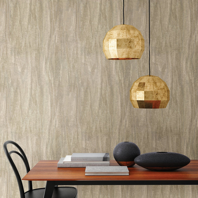 Meteor Gold Distressed Texture Wallpaper with Metallic Glam Abstract Pattern - Brewster 2927-20901